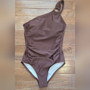 Kona Sol Asymmetrical Ring One Piece Swimsuit 